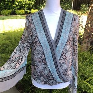 BCBGMaxAzria Kasia Silk Handkerchief Blouse
